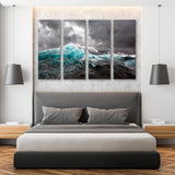 Sea Wave on a Dark Background Canvas Print SKU 10434