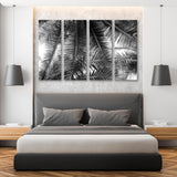 Palm Leaf Black White Canvas Print SKU 10436