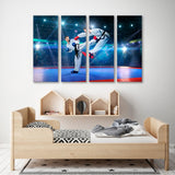 Sportswomen-Karate on the Big Arena Canvas Print SKU 10683