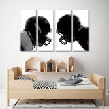 Football Players Face to Face Canvas Print SKU 10399