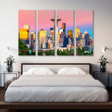 Seattle Evening Washington Canvas Print SKU 10670