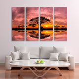 Tree at Sunset in Africa Canvas Print SKU 10775