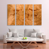 Ancient Hunt on the Cave Wall Canvas Print SKU 10941