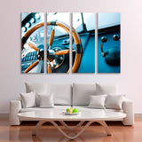 Steering Wheel on a Yacht Canvas Print SKU 10586