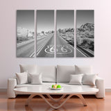 Joshua Three Highway in Black and White Canvas Print SKU 10430