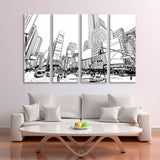 Times Square Illustration Canvas Print SKU 10614