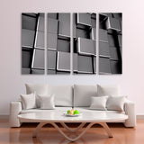 Metal Cubes 3d Canvas Print SKU 10477