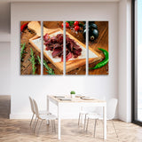 Bastrum on a Wooden Board with Spices Canvas Print SKU 10744