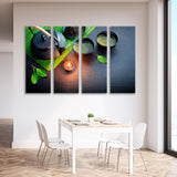 Tea Ceremrnia with Green Tea Leaves Canvas Print SKU 10939