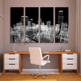 City Buildings Project 3d Canvas Print SKU 10431