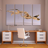 Shiny Gold Splash 3d Canvas Print SKU 10547