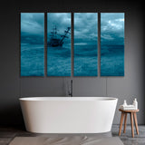 Old Ship in the Stormy Sea Canvas Print SKU 10770