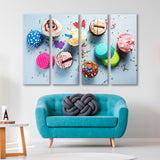 Bright Cupcakes Canvas Print SKU 10692