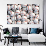 Baseball Balls Background Canvas Print SKU 10821