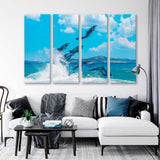 Group of Playful Dolphins Canvas Print SKU 10769