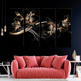 Vintage Golden Lilies Canvas Print SKU 10563