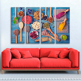 Food in Spoons and Bowls Canvas Print SKU 10621