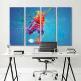 Abstract Soccer Рlayer Canvas Print SKU 10885