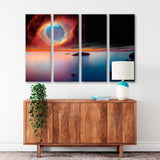 Night Sky and Sea with Stones Canvas Print SKU 10780