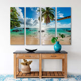 Coconut Trees on Paradise Island Canvas Print SKU 10916