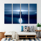 Beautiful Night Landscape with Lighthouse Canvas Print SKU 10771