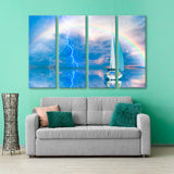 Sailing Yacht in the Sea Canvas Print SKU 10612