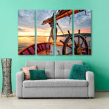 Sailboat at Sunset Canvas Print SKU 10588