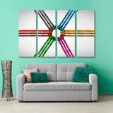 Colored Bound Ropes Canvas Print SKU 10870