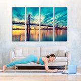 Ben Franklin Bridge at Sunset Canvas Print SKU 10599