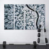 Snow Covered Trees and Road Canvas Print SKU 10720