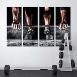 Weightlifter with a Вarbell Canvas Print SKU 10846