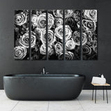 Black and White Roses Canvas Print SKU 10115