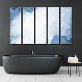 Splash Blue Watercolor Canvas Print SKU 10874