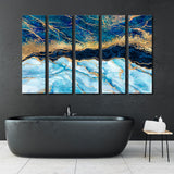 Abstract Background Blue Marble Canvas Print SKU 10812