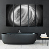 Abstract Coil in Black and White Canvas Print SKU 10727