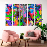 Elephant Head Graffiti Canvas Print SKU 10326