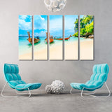 Boats on the Beach Canvas Print SKU 10139