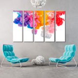 Splash of Сolored Paint in Water Canvas Print SKU 10212