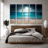 Night Beach Seychelles Canvas Print SKU 10388