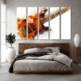 Abstract Colorful Guitar Canvas Print SKU 10515