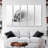 Hippo Black and White Canvas Print SKU 10276