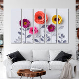 3d Paper Flowers Canvas Print SKU 10333