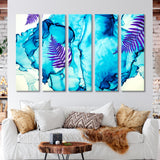 Abstract Painting with Leaves Canvas Print SKU 10219