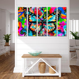 Abstract Colorful Butterflies Canvas Print SKU 10300