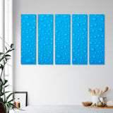 Water Droplets on Blue Background Canvas Print SKU 10193