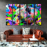 Bear Head Graffiti Canvas Print SKU 10328