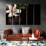 Lily Flower on Dark Background Canvas Print SKU 10338