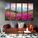 Blooming Field in the Alps Canvas Print SKU 10350