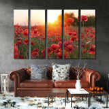 Poppy Field at Sunset Canvas Print SKU 10104