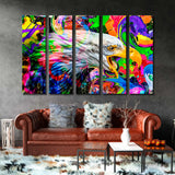 Eagle Head Graffiti Canvas Print SKU 10327